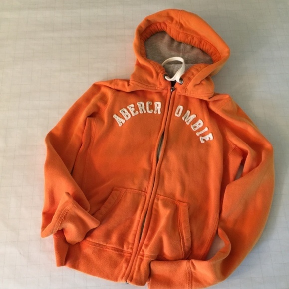 Abercrombie Fitch Orange Hooded Jacket 